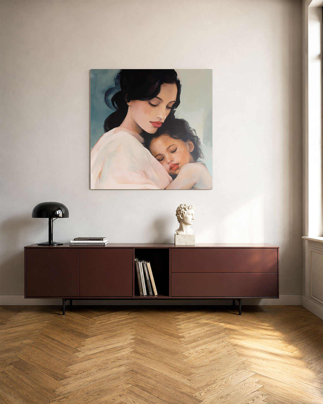 Intieme omhelzing Kunstwerk