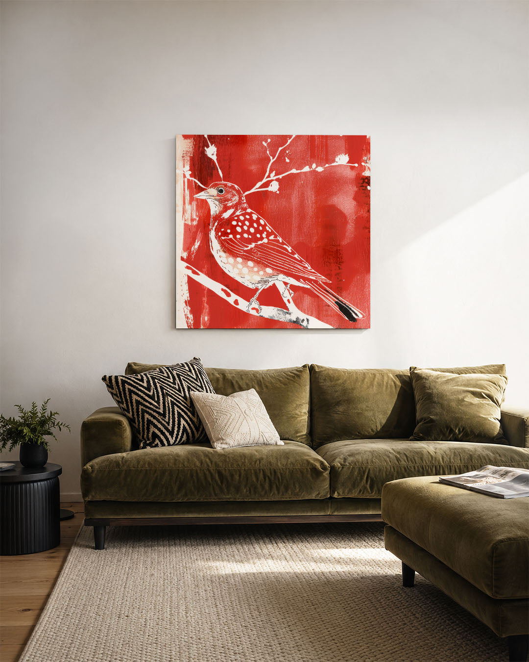 Vogel op tak Kunstwerk