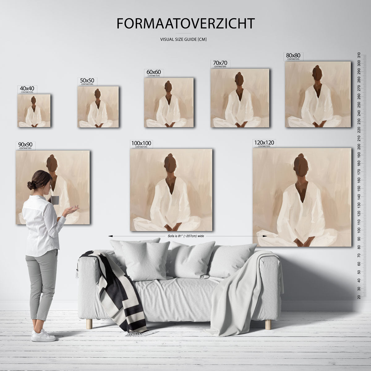 Zittende figuur Poster