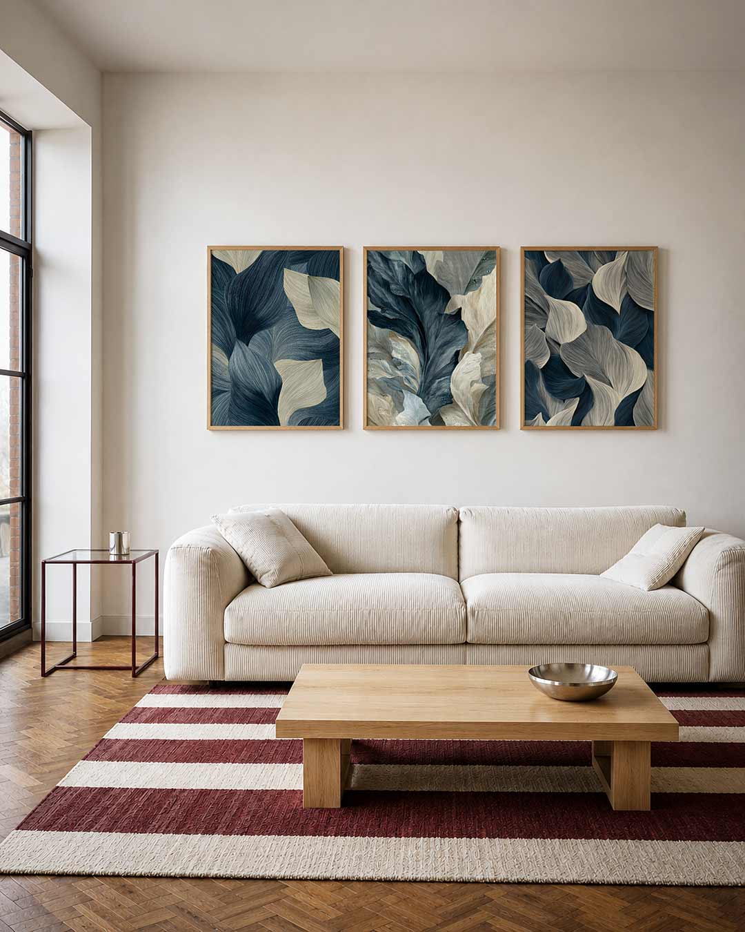Golvend lijnenpatroon Posterset