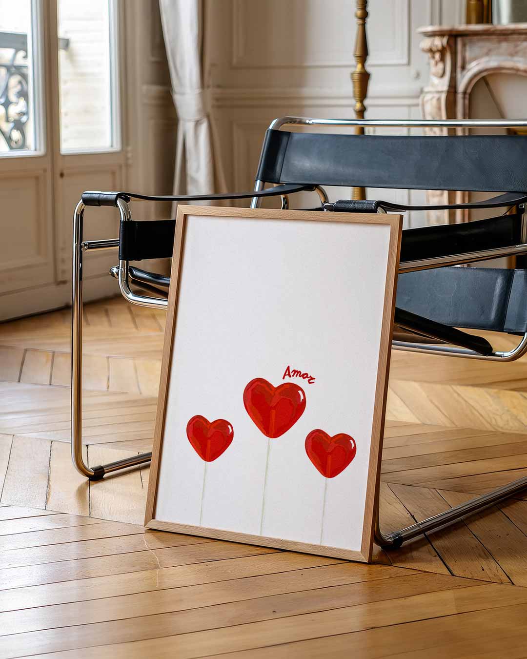 Romantische Hartjes Poster-WallArtistic