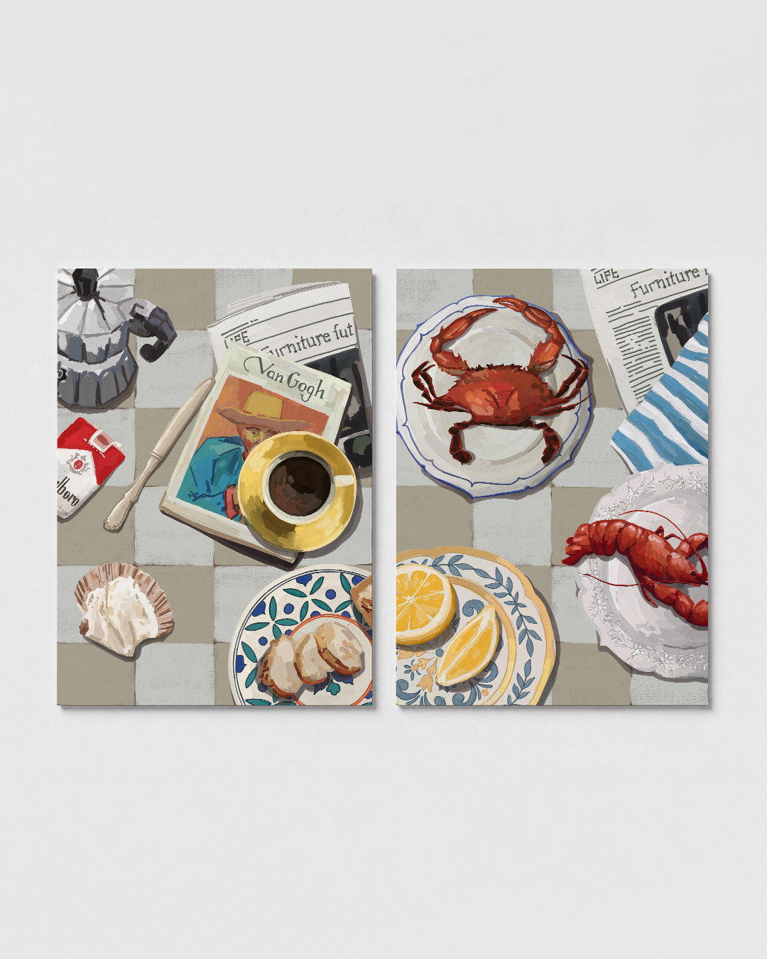 Koffie en kleuren Posterset