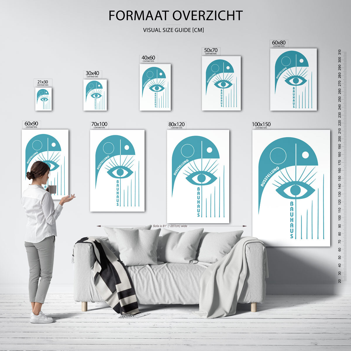 Oog en lijnen Poster