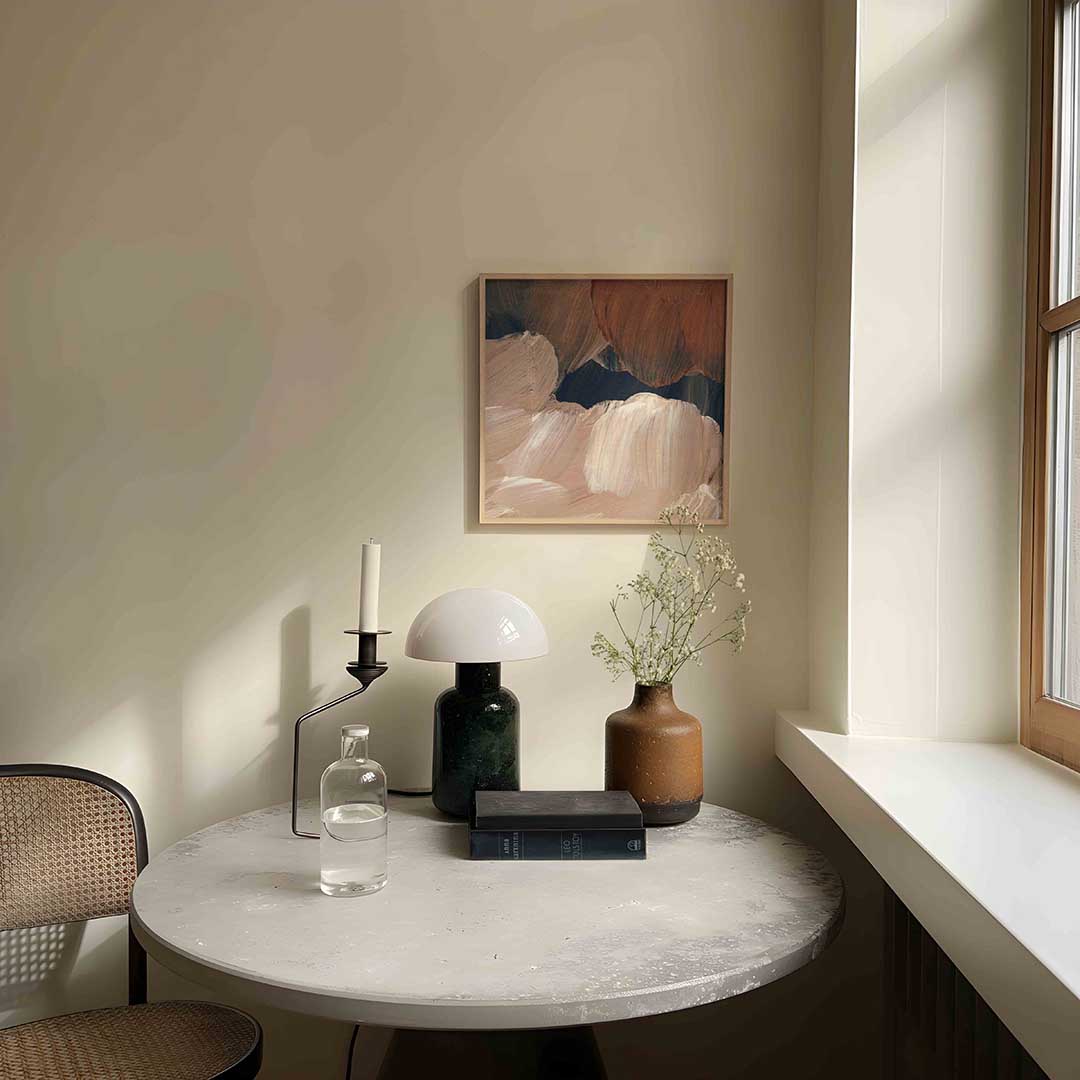 Abstracte penseelstreken Poster