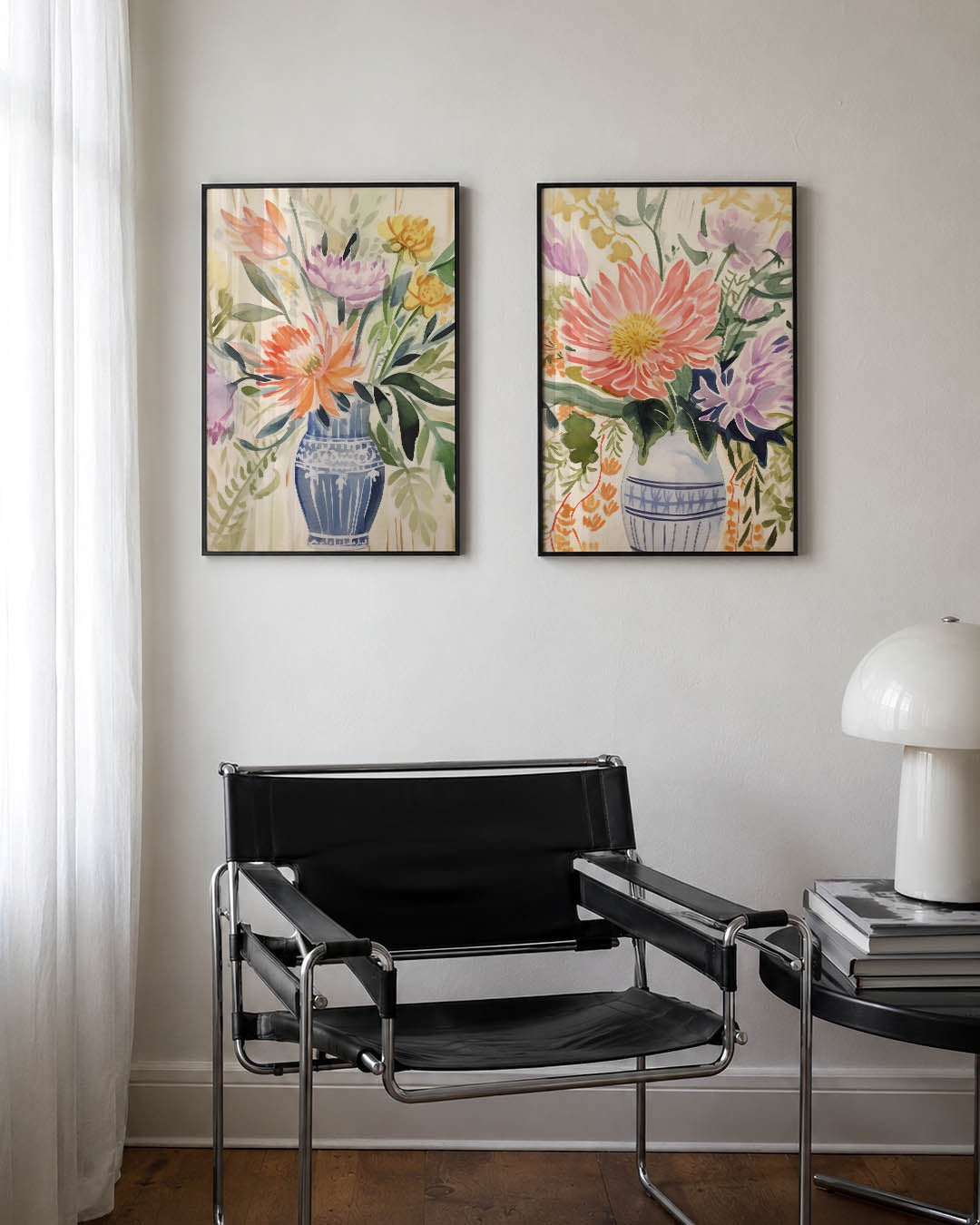 Bloemrijke vormen Posterset