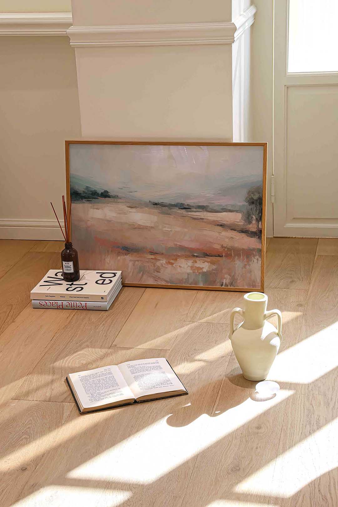 Landschap in zachte tinten Poster
