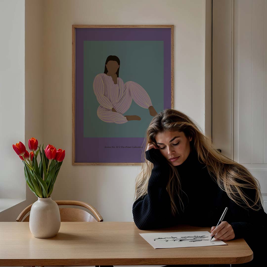 Stijlvolle Zen Vrouw Poster-WallArtistic