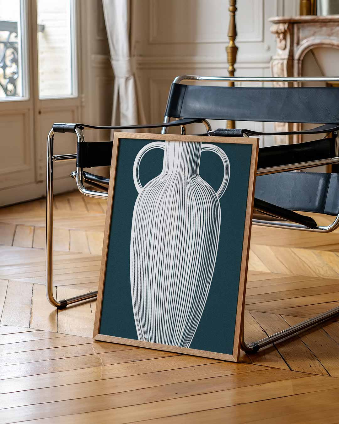Stijlvolle Vaas Illustratie Poster-WallArtistic