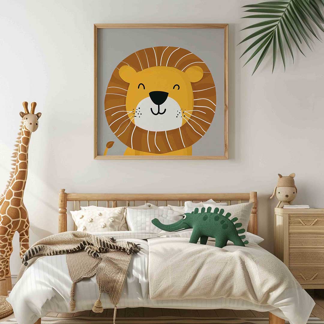 Lachende leeuw Poster