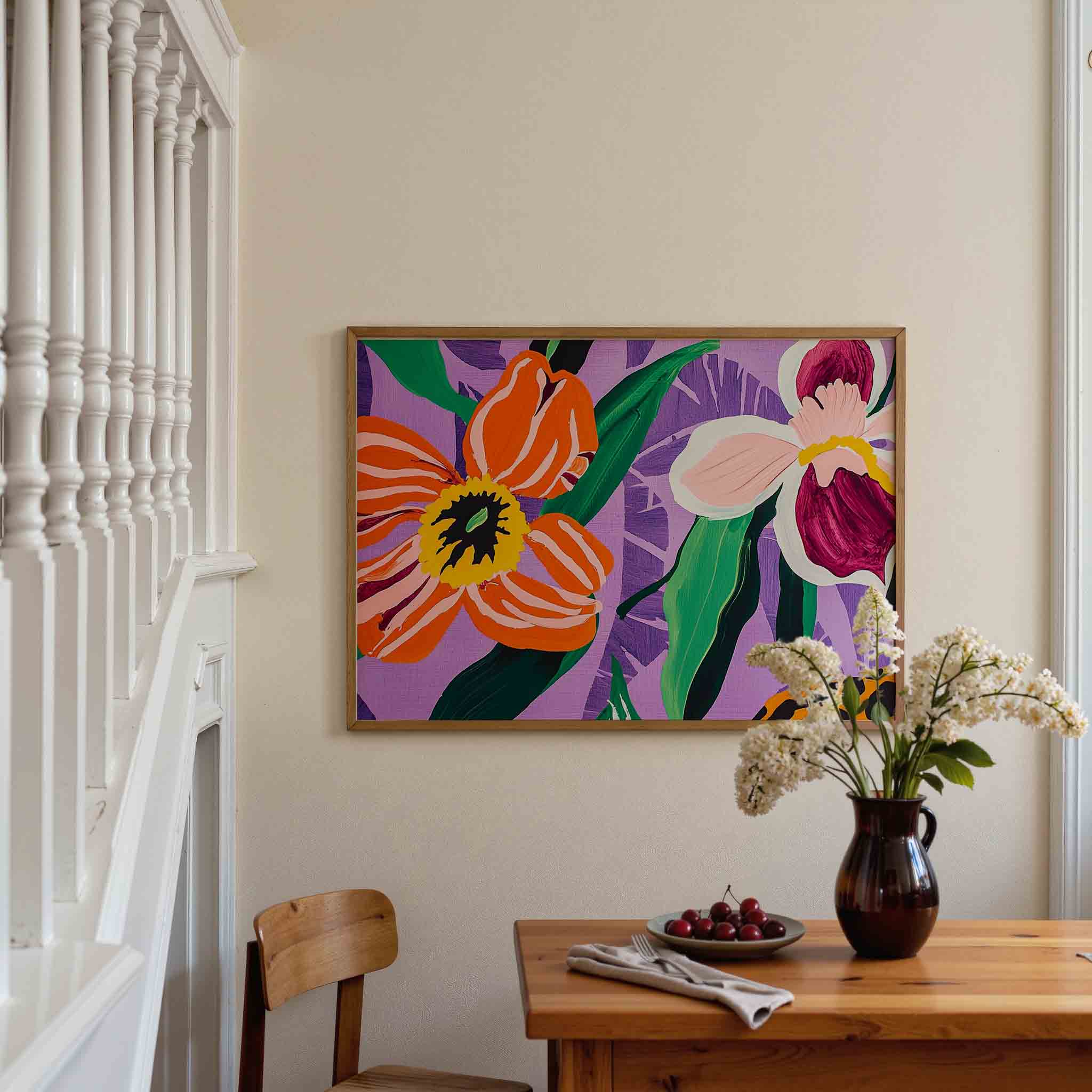 Bloemen en bladeren Poster