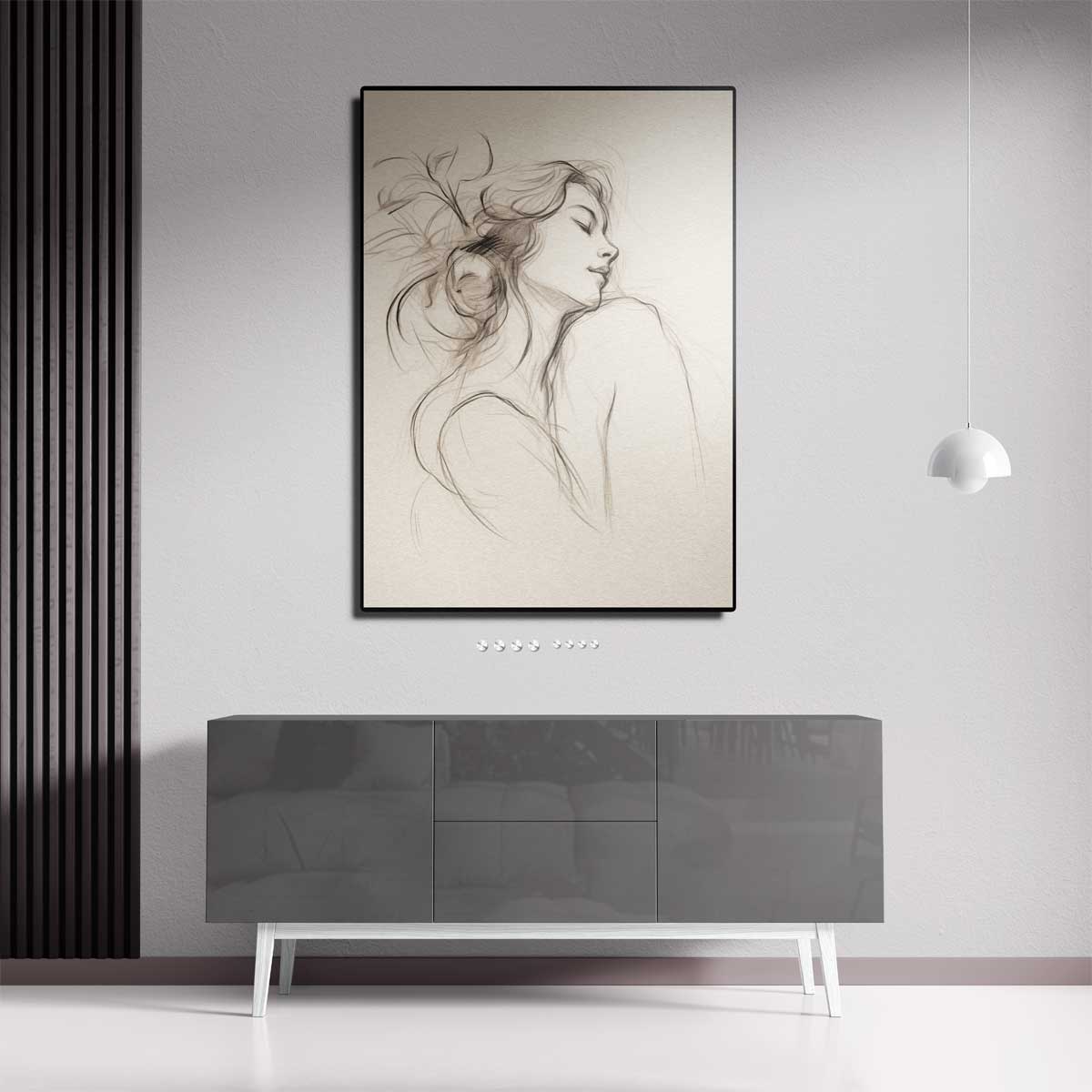 Dromerige Schemerschets Kunstwerk-canvas-dibond-plexiglas-wanddecoratie-WallArtistic