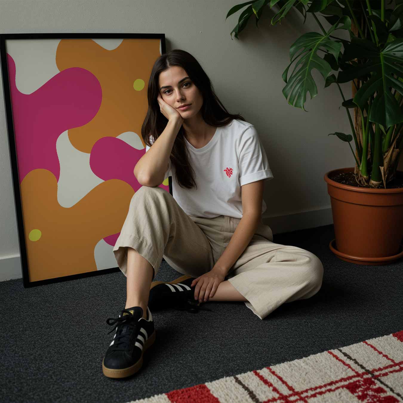 Vrolijke Bloemvlekken Poster-WallArtistic