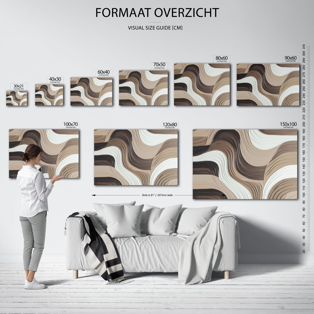 Golvende lijnen Poster
