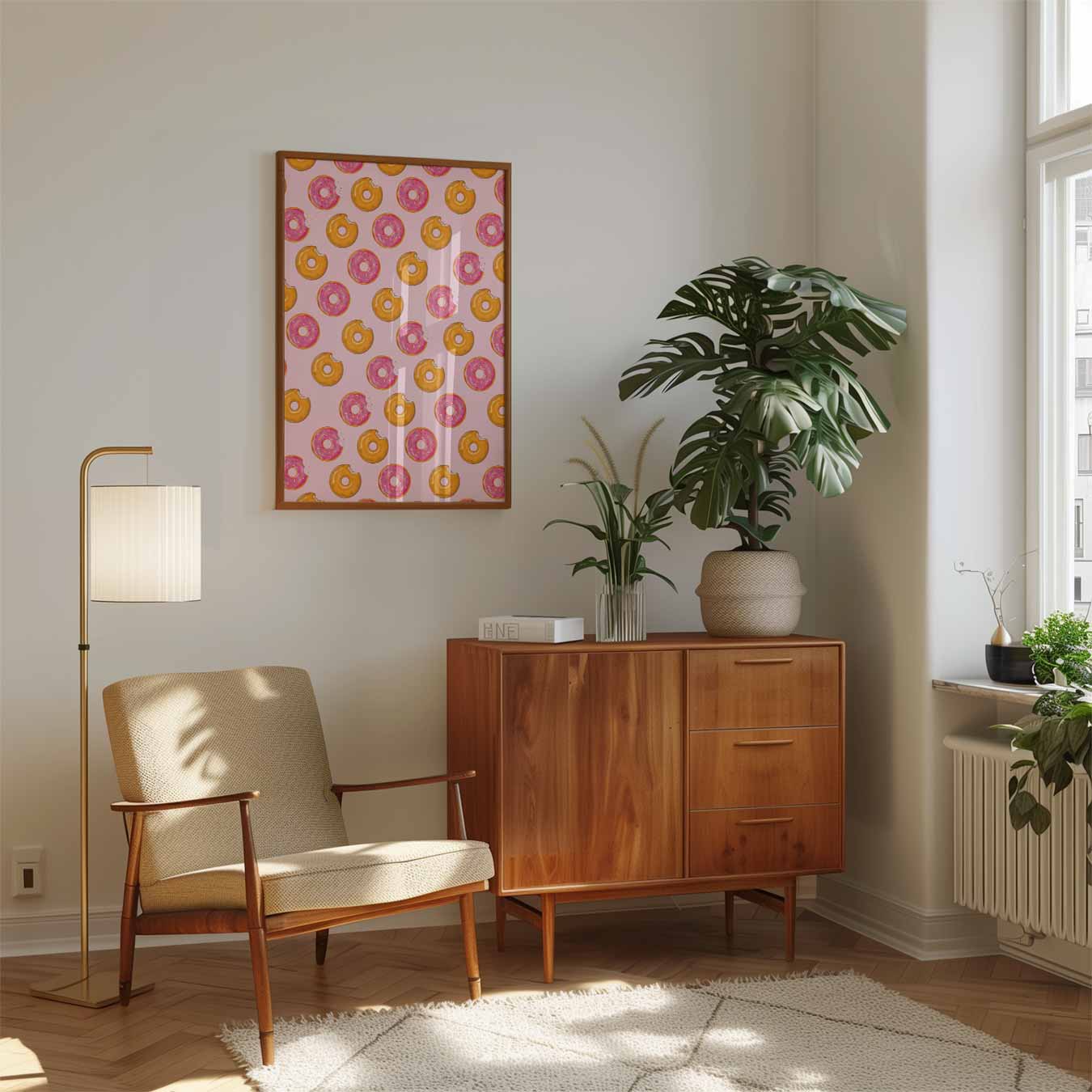 Smakelijke Donut Herhalingsposter-WallArtistic