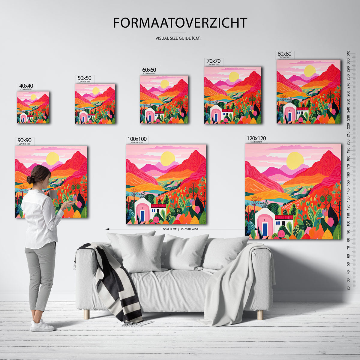 Landschap met bergen Poster