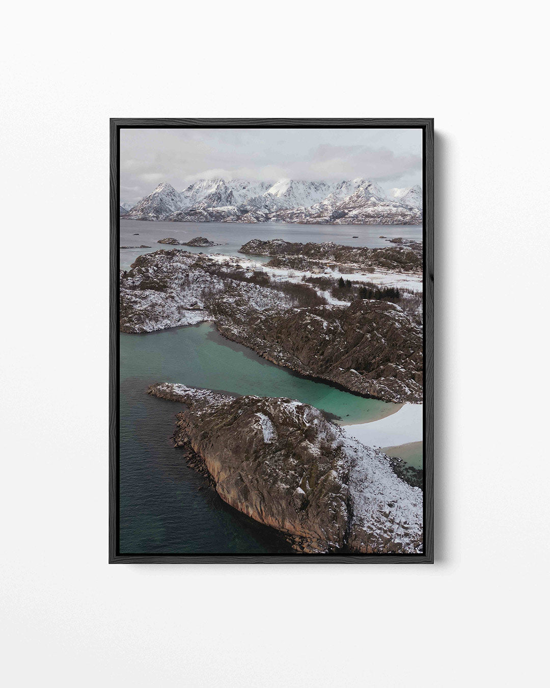 Berglandschap met sneeuw Kunstwerk
