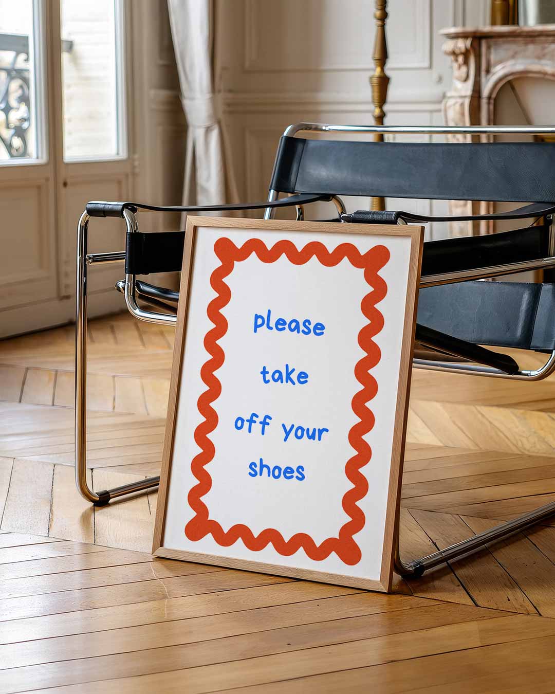 Welkomstposter "Schoenen Uit! Poster-WallArtistic