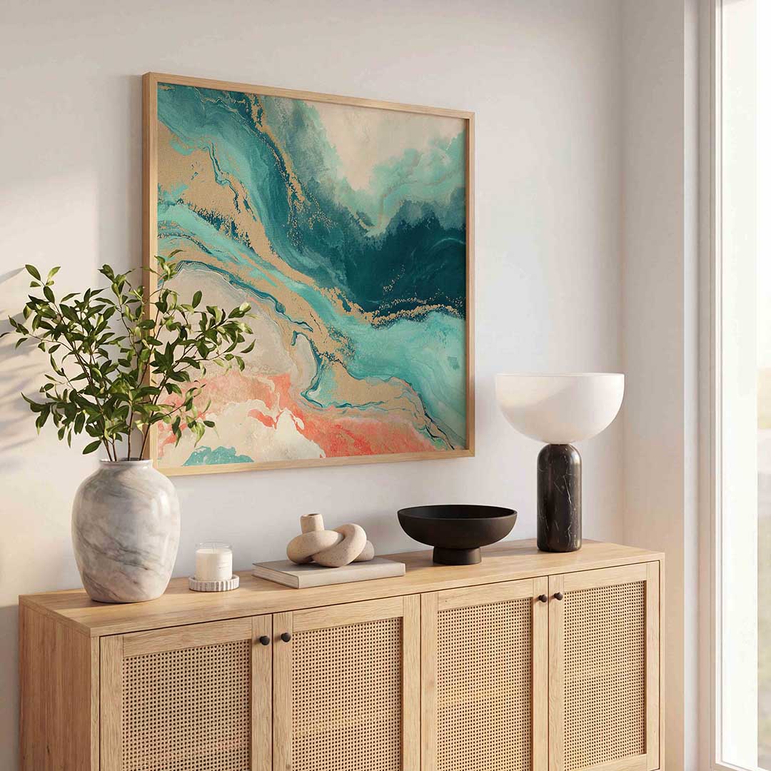 Abstracte golven Poster