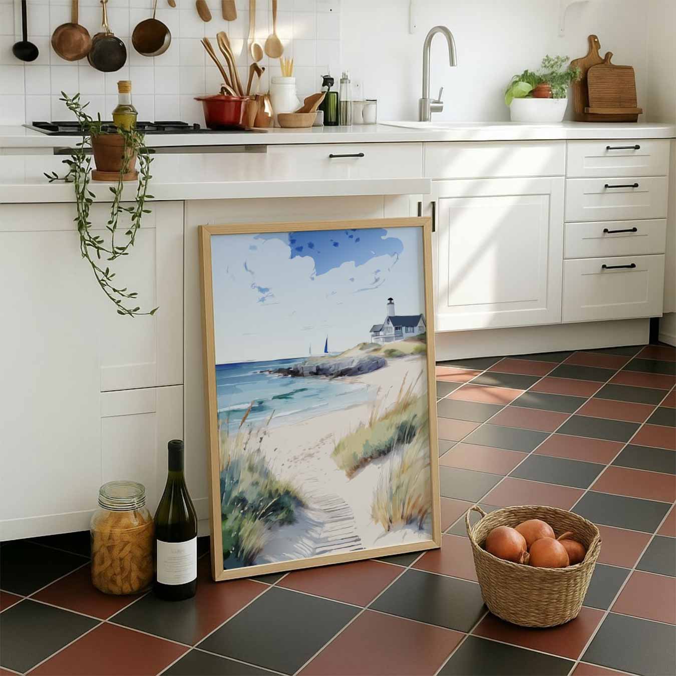 Dromerige Strandwandeling Poster-WallArtistic