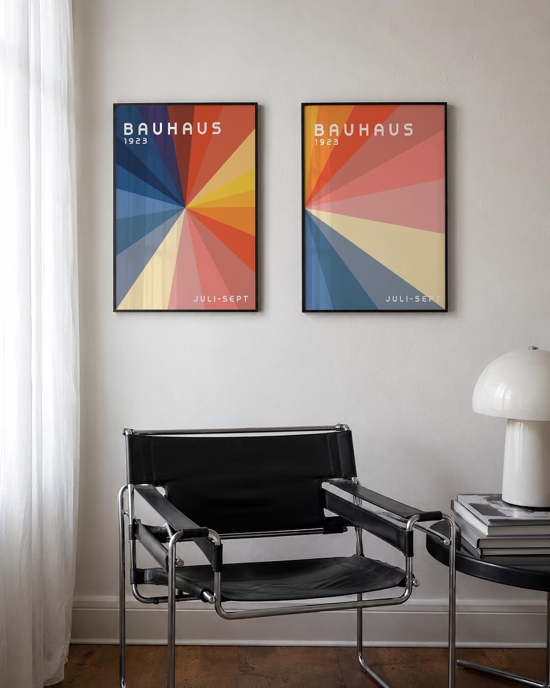 Kleurrijke stralen Posterset