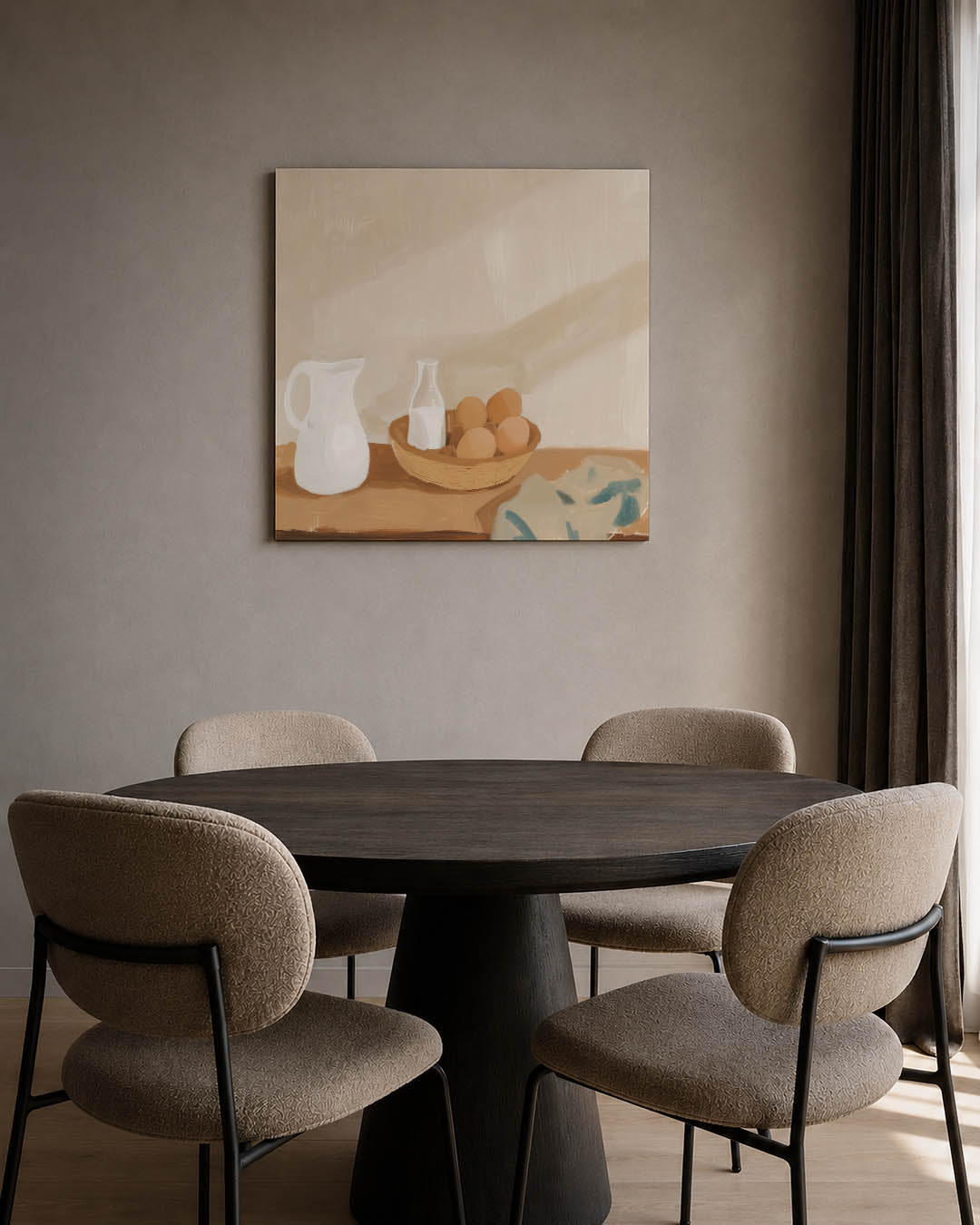 Rustige keukenscène Kunstwerk